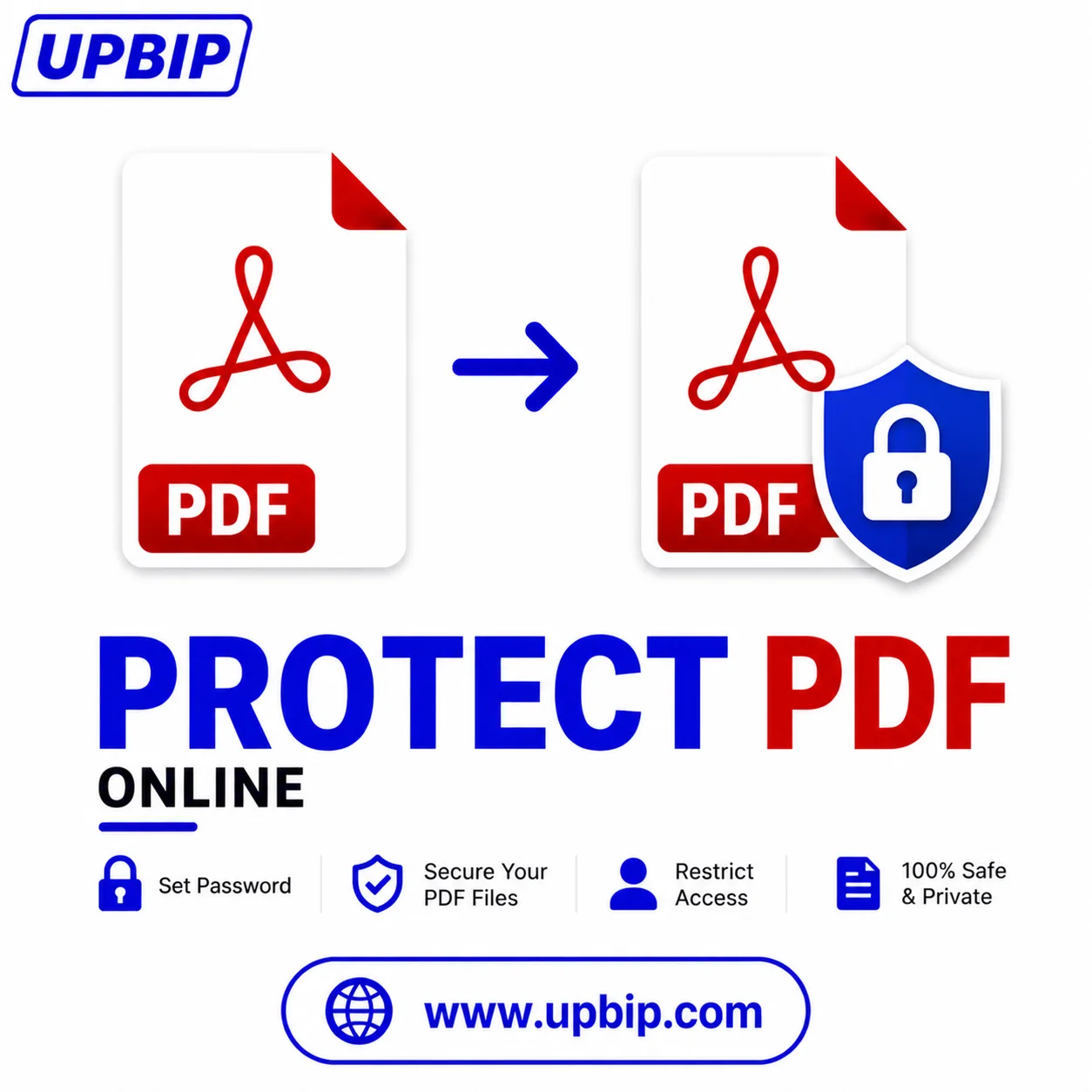 UPBIP Protect PDF online — password lock any PDF document in your browser at upbip.com